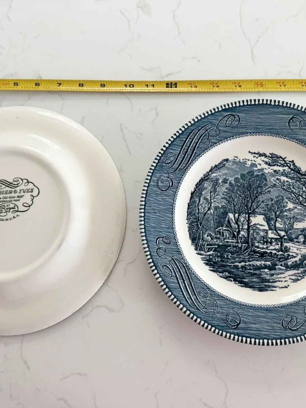 Currier & Ives “The Old Grist Mill” Dinner Plate
